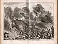 Gravure de l'incendie par Arnoldus Montanus&nbsp;(nl) (1669).