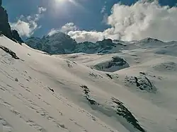 Vue du Monte Cinto depuis les pentes du versant nord.
