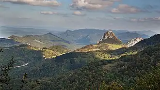 Montségur vu de l'ouest.