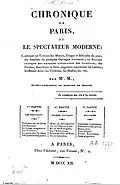 Couverture de Chronique de Paris