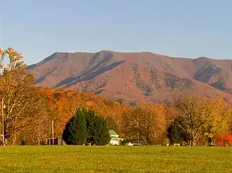 Vue du mont Cammerer en direction du sud depuis Cosby.