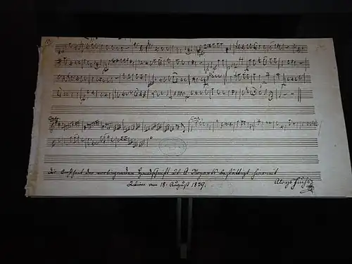 Partition inédite de Wolfgang Amadeus Mozart.