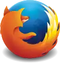 4e logo de Firefox (version 23 à 56) 2013-2017