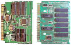 Les boitiers des cartouches Neo-Geo MVS sont entièrement en plastic et renferment deux mini-PCBs