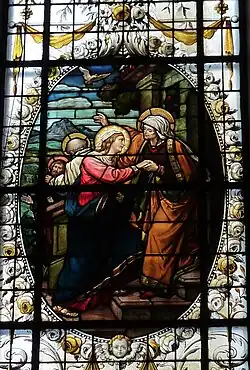 Vitrail de la Visitation à l'église Sainte-Marie de Mulhouse