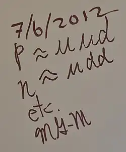 signature de Murray Gell-Mann