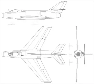 vue en plan de l’avion