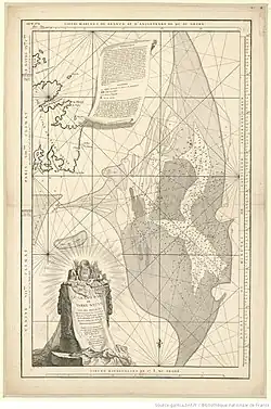 Le grand banc de Terre Neuve. Carte-plan dressée en 1678 par  Georges Boissaye du Bocage (1626-1696).