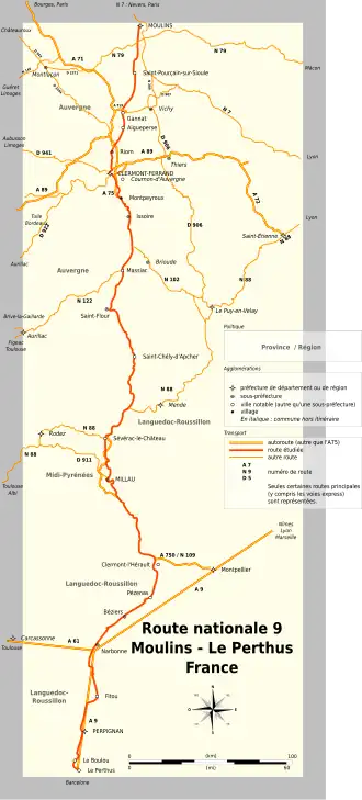Carte de la route.