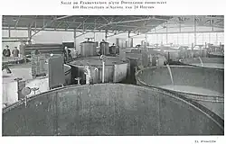 Salle de fermentation d'une distillerie