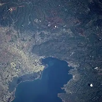 Image satellite du golfe de Trieste.