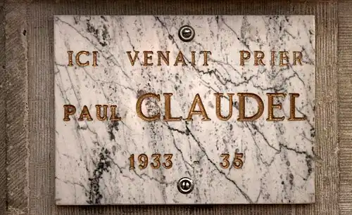 Plaque rappelant Paul Claudel.