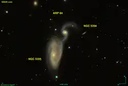 Arp 84 est la paire de galaxies NGC 5394 et NGC 5395.