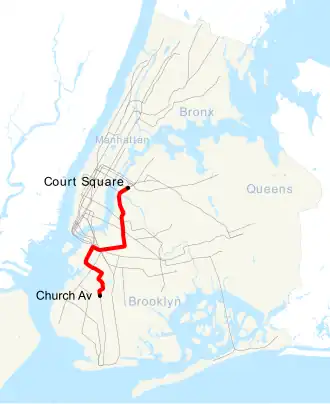 Voir la carte de la ligne.