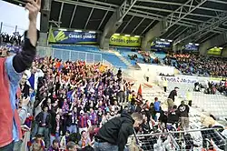 Lors du match du titre à Nantes (2010)