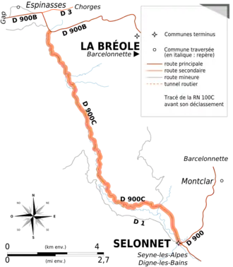 Carte de la route.
