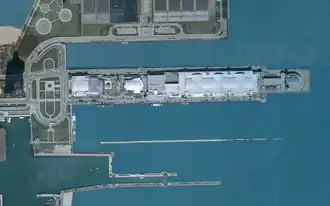 Vue satellite de la jetée.