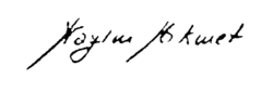 Signature de Nâzım Hikmet