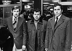 Photo de Nehoda, Masopust et Viktor en 1974