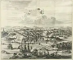 Nijni Novgorod, gravure de Pieter van der Aa, 1727
