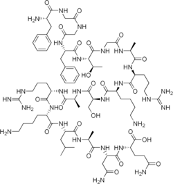 Structure chimique de Nociceptin.