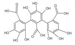 Structure de l'acide nonahydroxytriphénique.