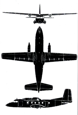 vue en plan de l’avion