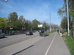 Partie orientale de Nordenskiöldinkatu. À gauche, bâtiments de l'hôpital d'Aurora.
