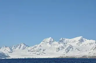 Vue du glacier de la baie Cumberland