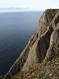 Falaise du cap Nord, Norvège (300 m de hauteur).