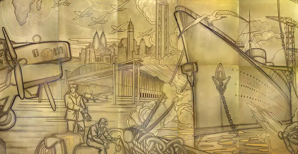 Normandie et aviateur, Exposition Internationale Paris 1937. Musée d'Art Moderne Paris