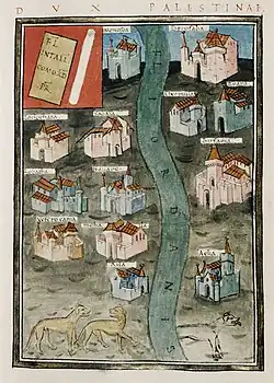 Une carte détaillée de la Palestine du 5e siècle