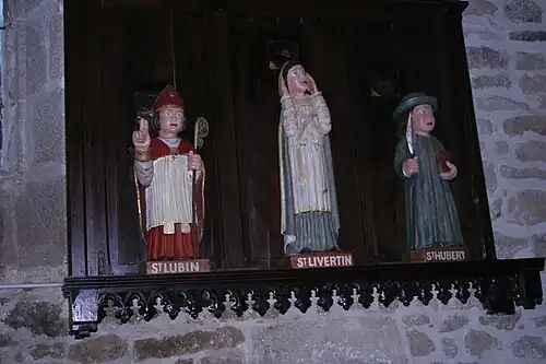 Saint Lubin, Saint Livertin et Saint Hubert (XVIIe&nbsp;siècle), Trédaniel, chapelle Notre-Dame-de-Haut.