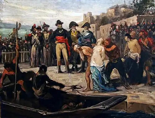 Joseph Aubert, Les noyades de Nantes en 1793, 1882 (collection du musée d'art et d'histoire de Cholet).