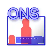 image montrant des silhouettes rouges sur fond blanc et encadré de bleu