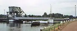 Le pont de 1935 dans les années 1980, avant son déplacement.
