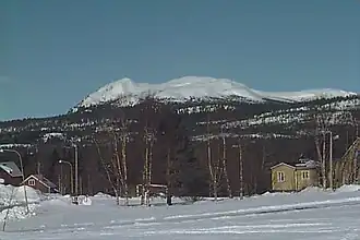 La montagne Oldklumpen en hiver
