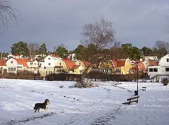 Olovslund, vue du parc.