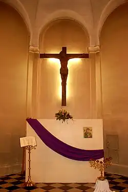 Le pan médian de l'abside.