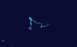 Parcours de la tempête tropicale Otto