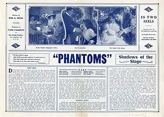 Description de l'image Ovesized release flier for PHANTOMS, 1913.jpg.