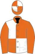 Orange and white (quartered), orange sleeves