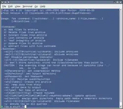 Description de l'image P7zip-terminal output.png.