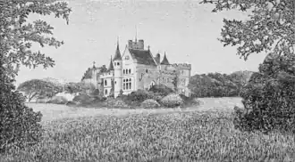 Dessin du château dans une revue américaine (Popular Science Monthly, 1898).