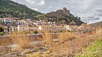 Caché derrière les roseaux.