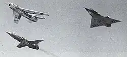 Un Shenyang F-6,un Lockheed F-104 et un Dassault Mirage-III pakistanais lors de la seconde guerre indo-pakistanaise