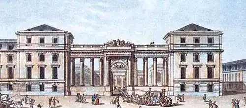 Le Palais Bourbon au XVIIIe&nbsp;siècle.