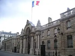 Façade du palais de l'Élysée.