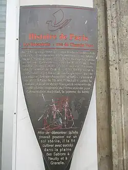 Panneau Histoire de Paris : « Les Botanistes-Rue du Chemin-Vert ».