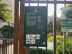 Entrée du square Compans.